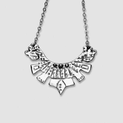 Small Maya Pendant - White Bronze