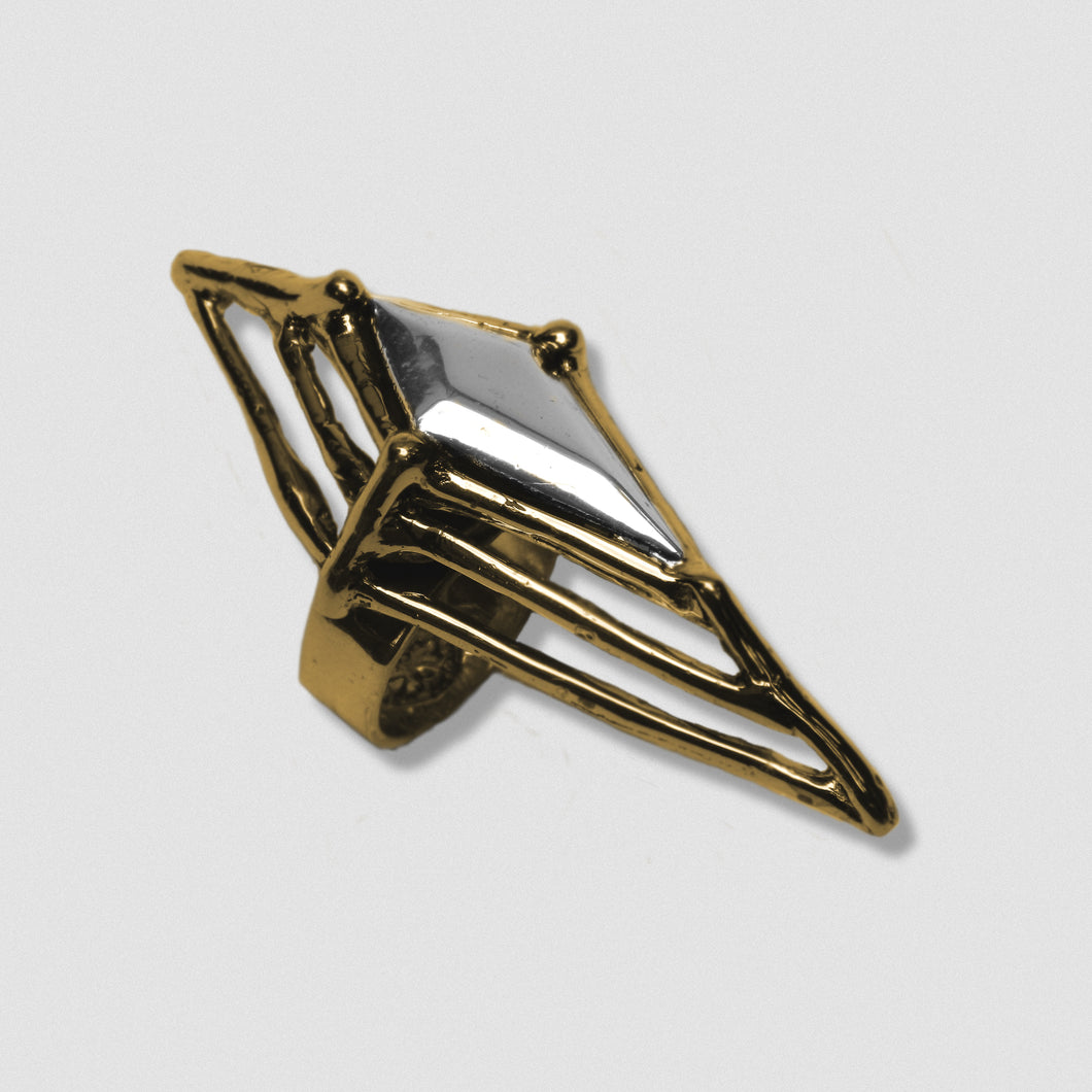 Argyle Ring - Gold plate bronze with Sterling Silver stone