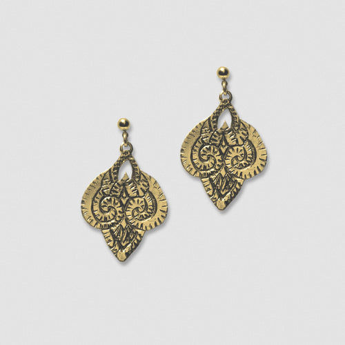 Ram Earrings - Bronze