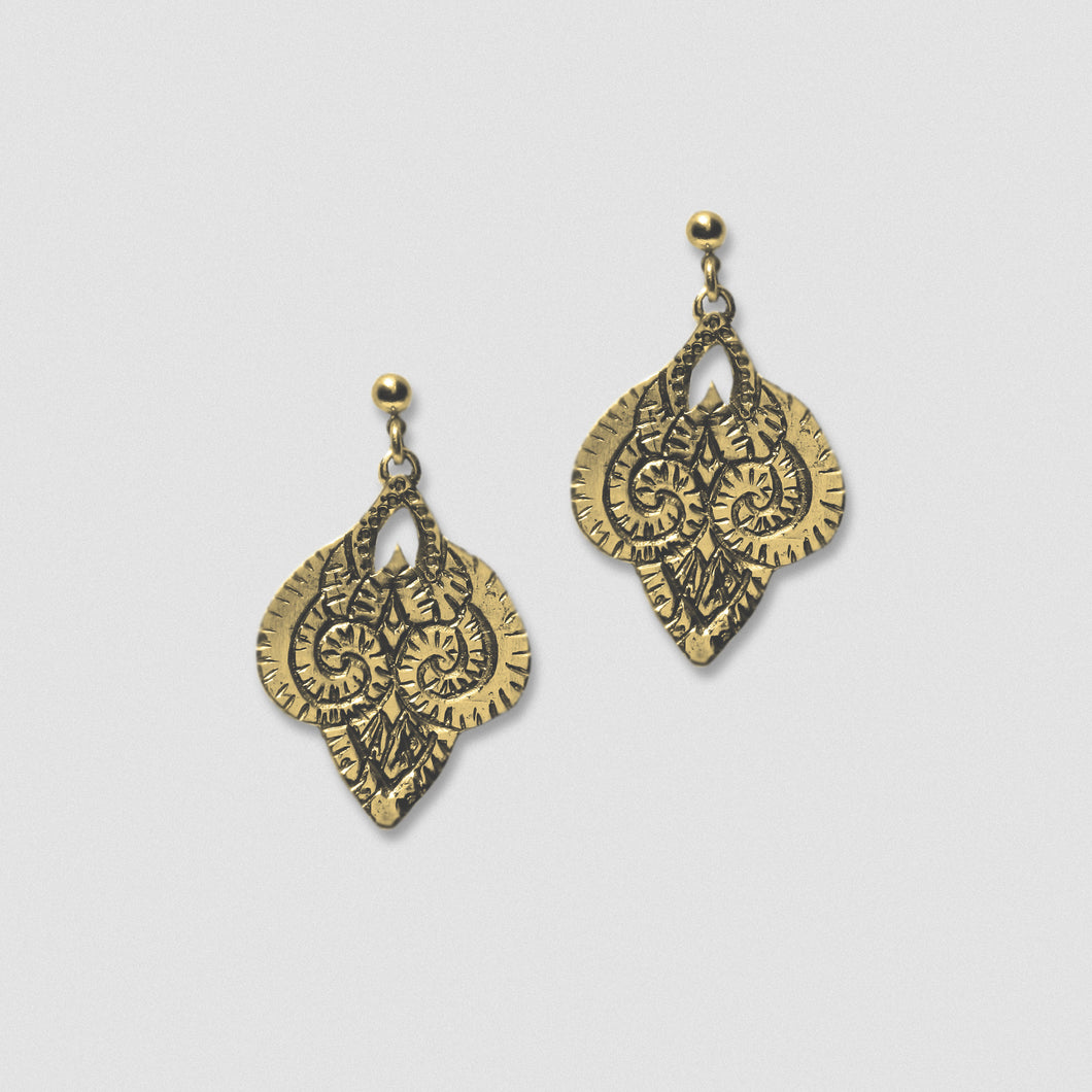 Ram Earrings - Bronze