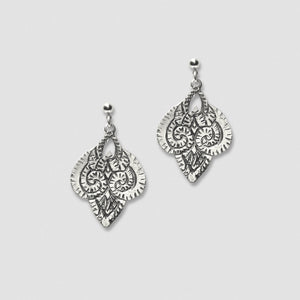 Ram earrings - White Bronze