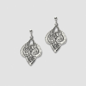 Ram earrings - White Bronze