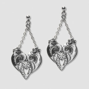 Goddess Embodies Earrings - White Bronze