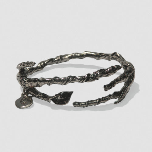 Single Ivy Bangle - White Bronze