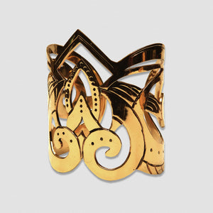 Goddess Embodied cuff - Gold plate Bronze