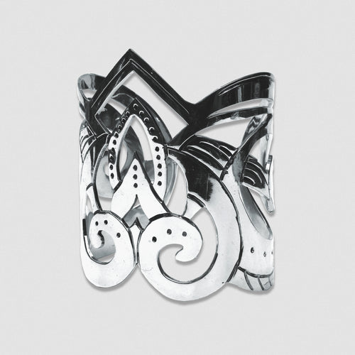 Goddess Embodied Cuff - Silver plate German Silver