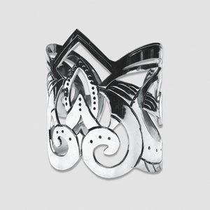 Goddess Embodied Cuff - Silver plate German Silver