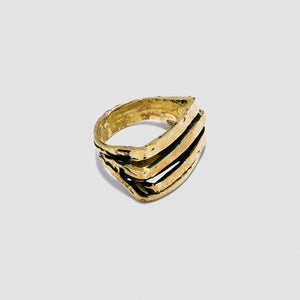 Wide Staple ring - Bronze