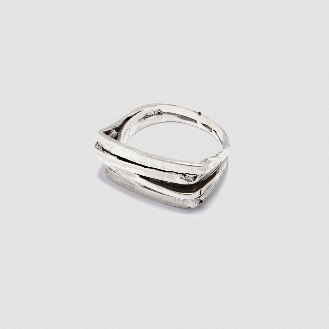 Wide Staple ring - Sterling Silver