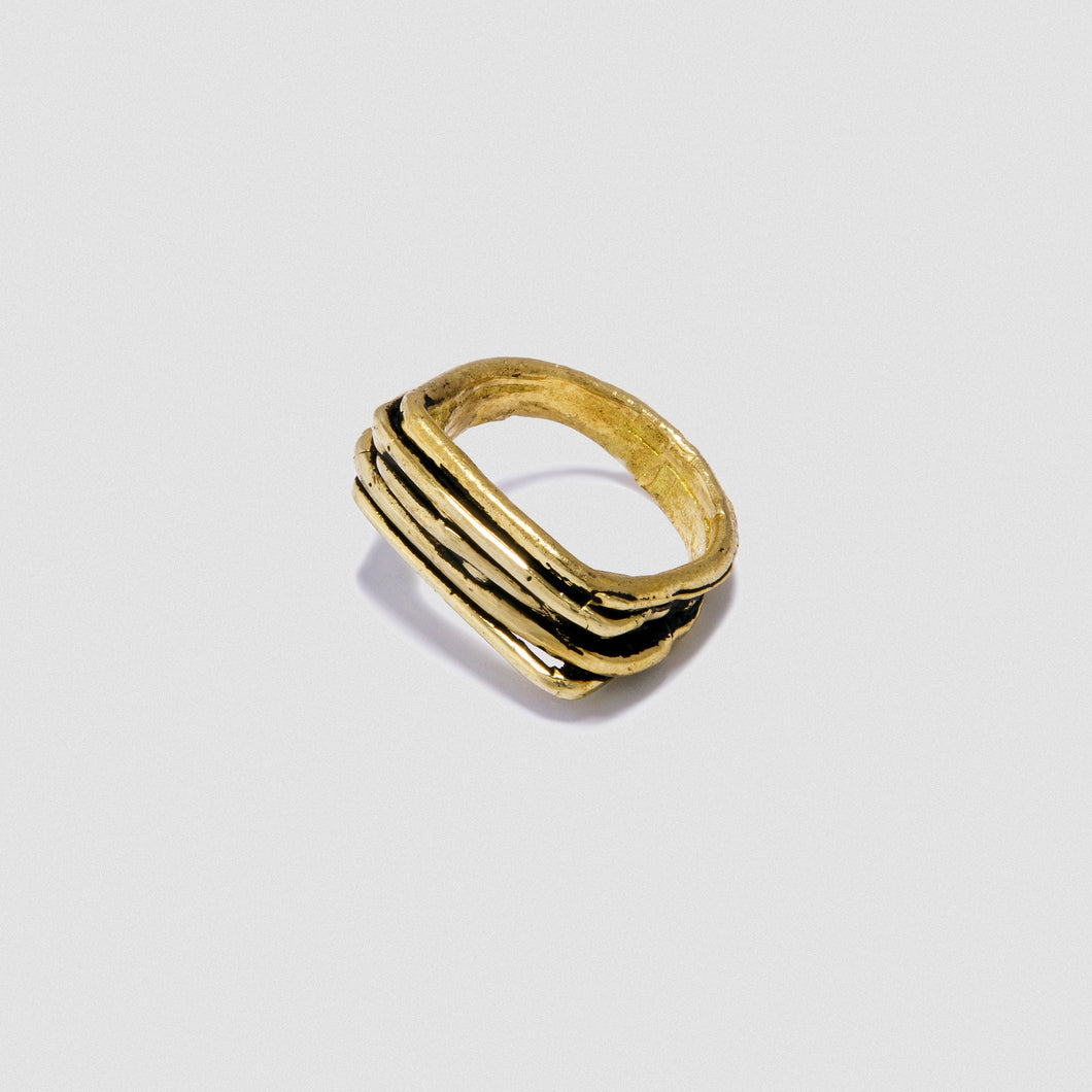 Thin Staple ring - Bronze