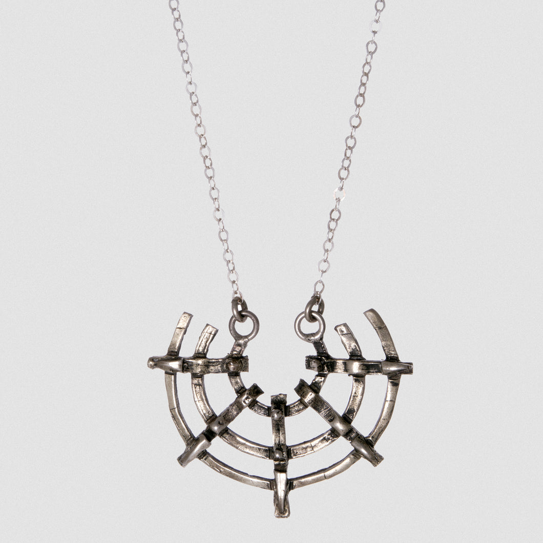 Shield pendant - White Bronze
