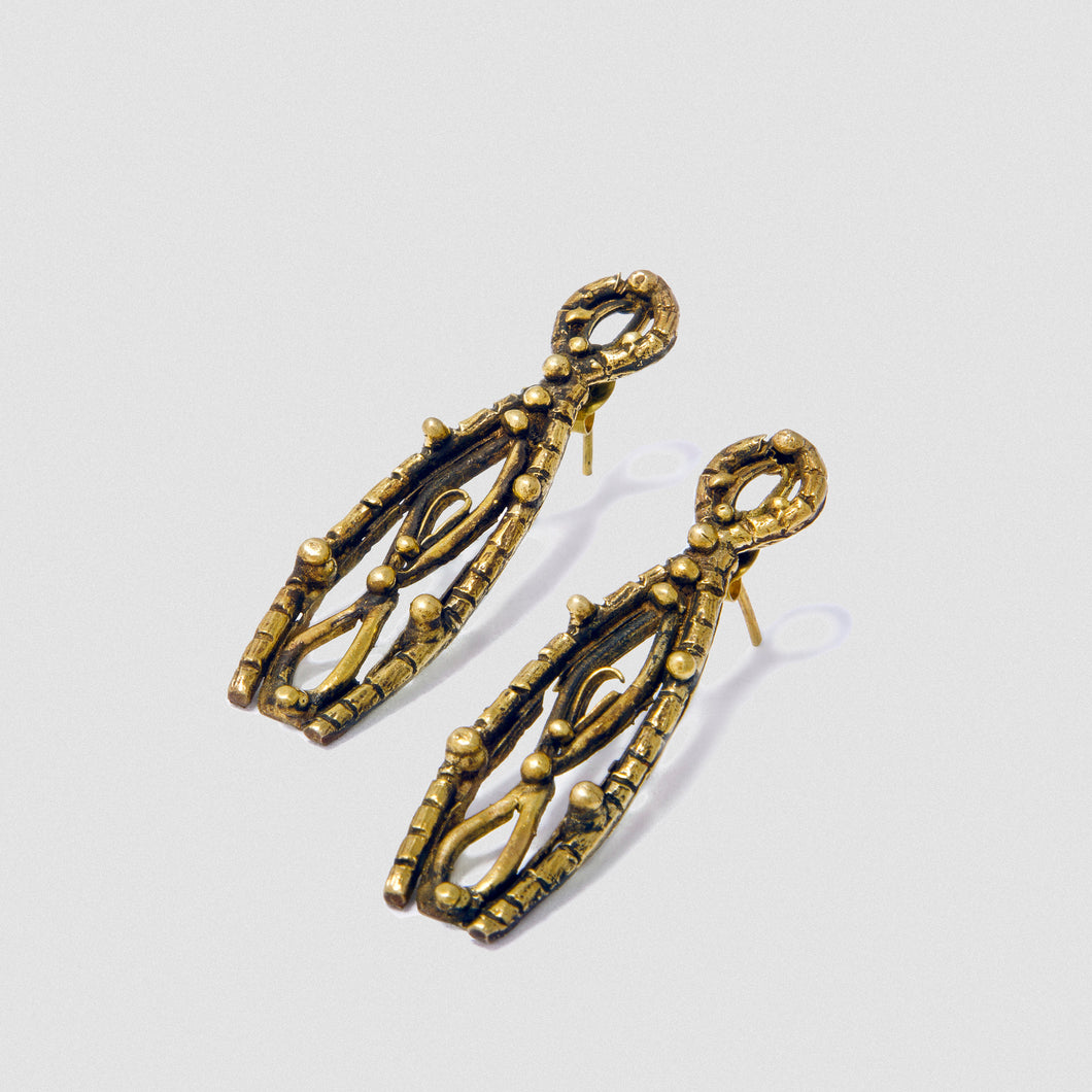 Goddess Empire earrings - Bronze