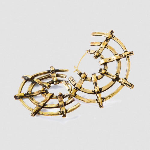 Shield earrings - Bronze
