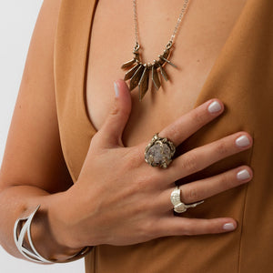 Ceremony Pendant White Bronze with Sterling Silver chain