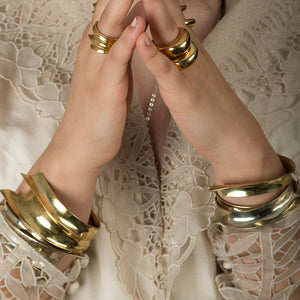 Fancy Lady ring - Gold Plate Sterling Silver