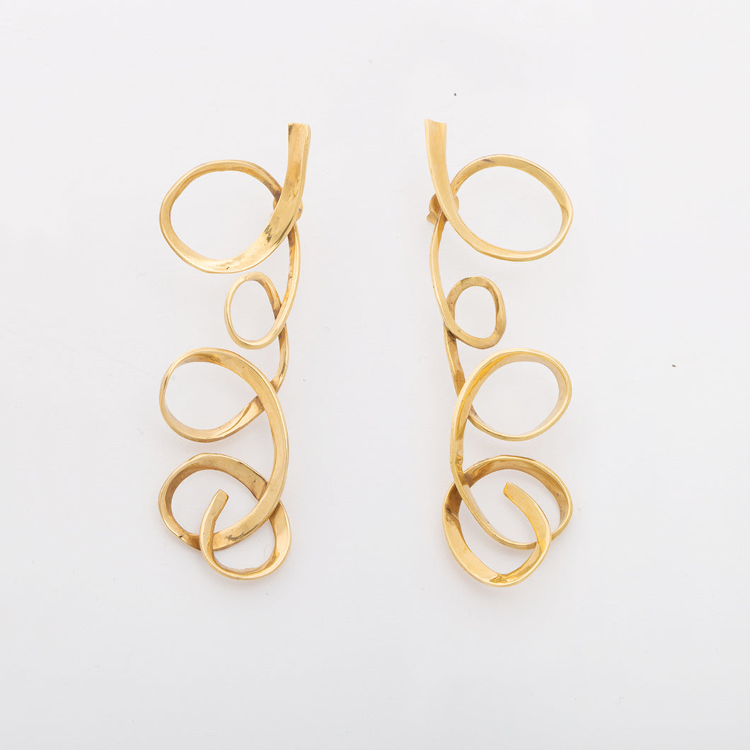 Loops earrings - Gold Plate Bronze