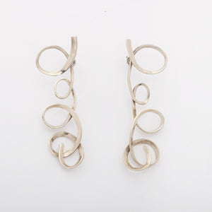 Loops earrings - White Bronze