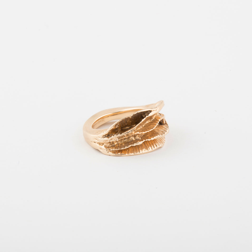MoonWave ring - 14k Gold
