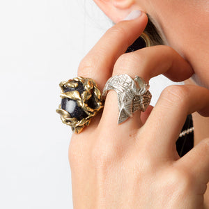 Angel Claw Ring - White Bronze