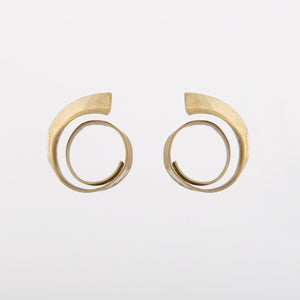 Wave earrings - Gold Plate Bronze