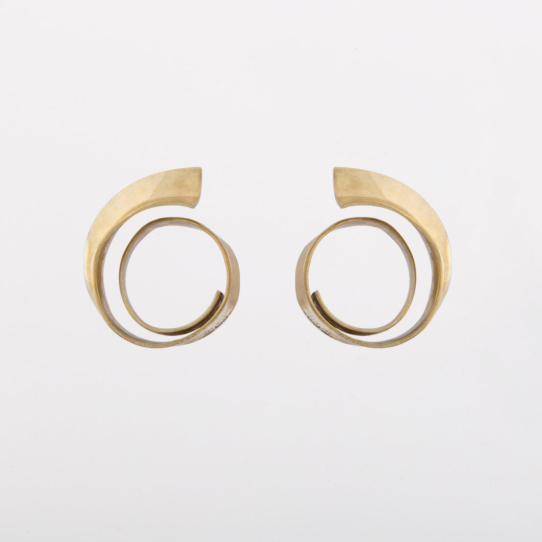 Wave earrings - Gold Plate Bronze