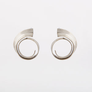 Wave earrings - White Bronze