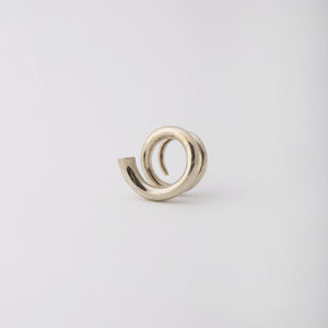 Wrapped-around my finger ring - White Bronze