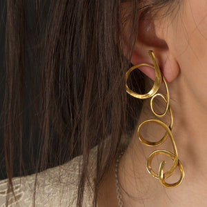 Loops earrings - Gold Plate Bronze