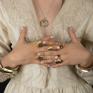 Fancy Lady ring - Gold Plate Sterling Silver