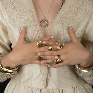 Fancy Lady ring - White Bronze